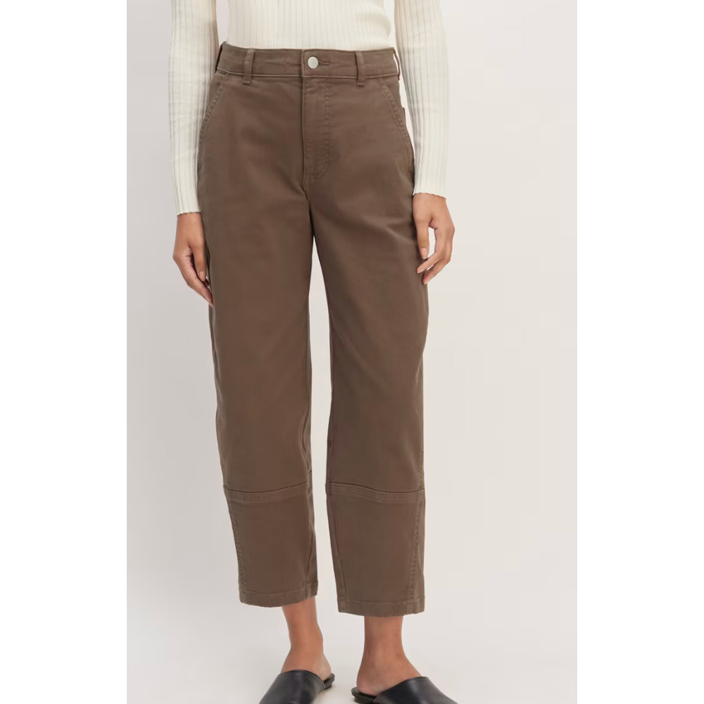 NWT EVERLANE Cocoa The Utility Barrel Pant SIZE 0